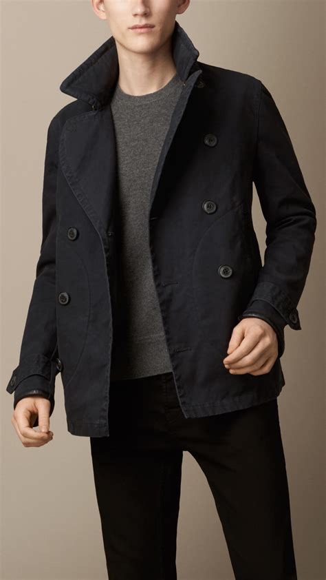 burberry peacoat men|burberry pea coat men.